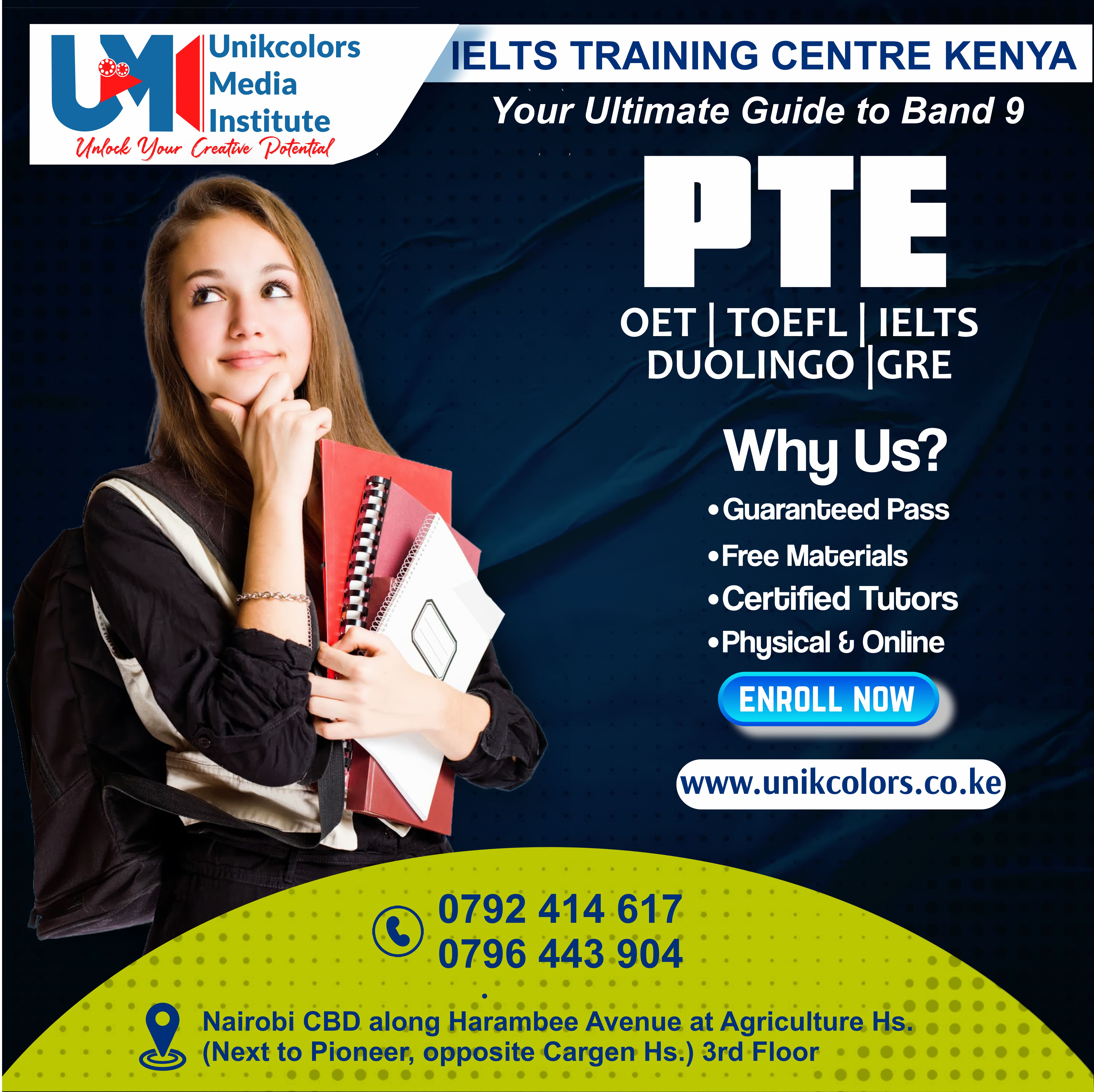 IELTS TRAINING CENTRE KENYA - IELTS PREPARATION | OET | TOEFL | PTE | GRE | DUOLINGO